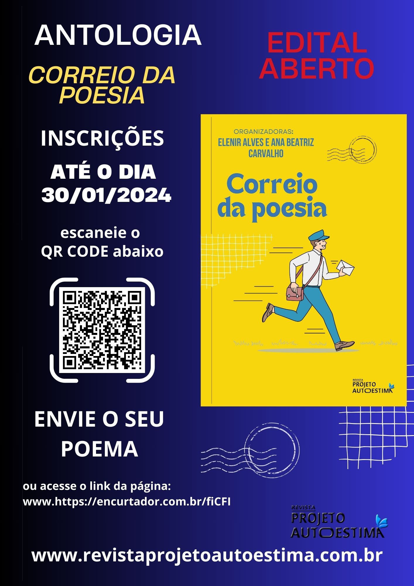 PARTICIPE DA ANTOLOGIA (E-BOOK): CORREIO DA POESIA – POEMAS. LEIA O EDITAL