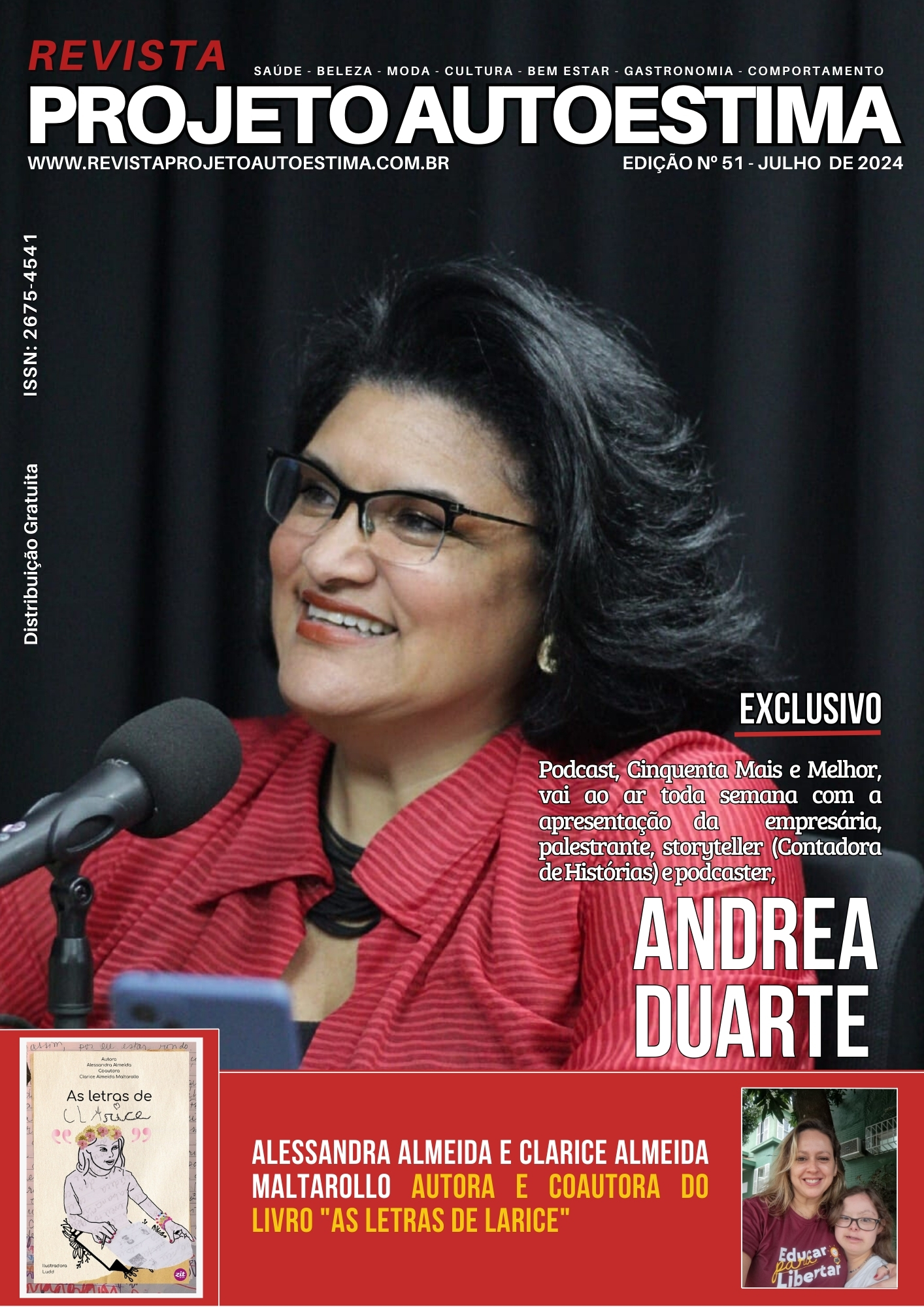 JÁ ESTÁ DISPONÍVEL A EDIÇÃO DE Nº 51(JULHO/24) DA REVISTA PROJETO AUTOESTIMA. FAÇA O DOWNLOAD E TENHA UMA FELIZ LEITURA!