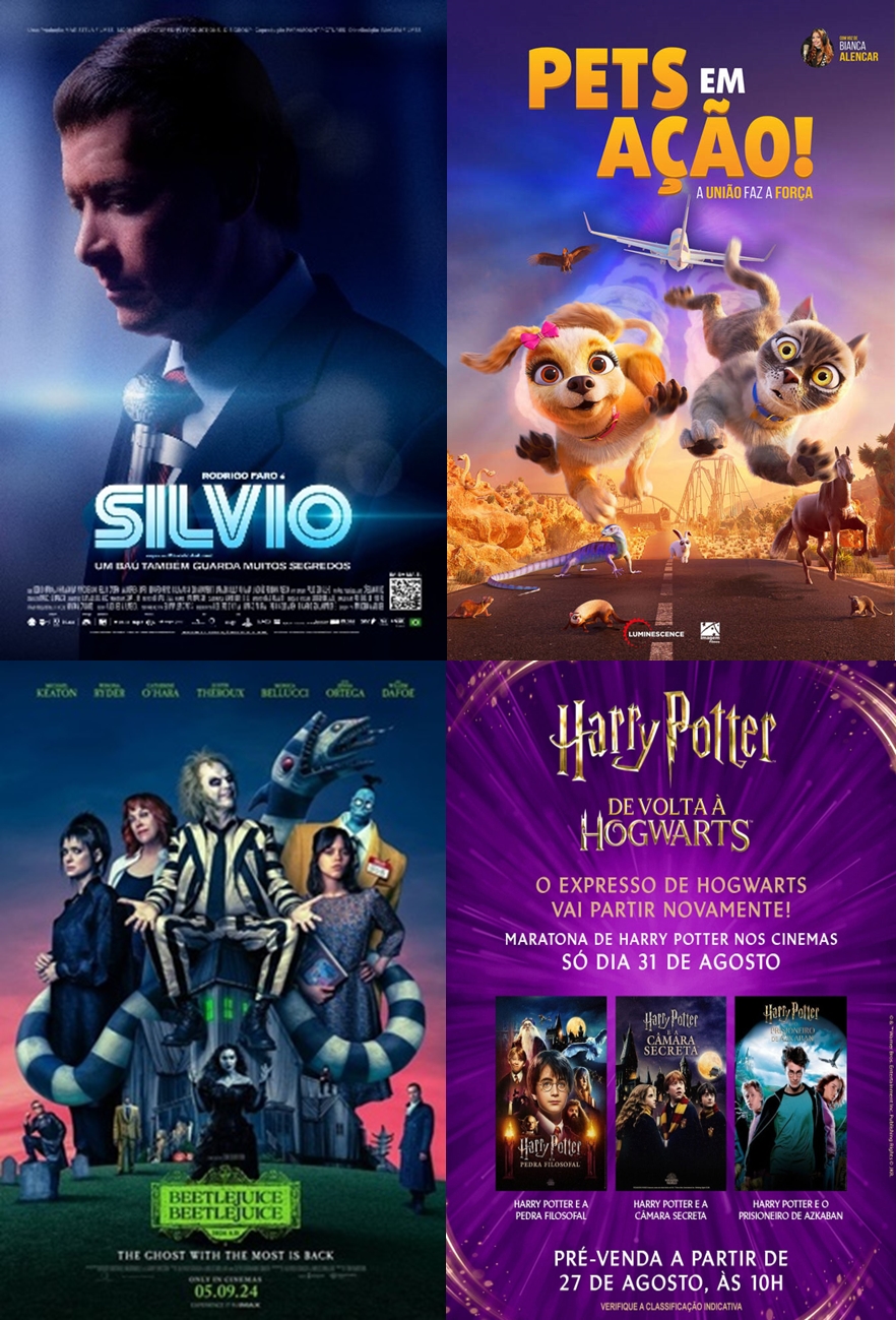 Filme do Silvio Santos e maratona do Harry Potter estão entre os principais lançamentos das unidades do Cinemark em São Paulo e Osasco
