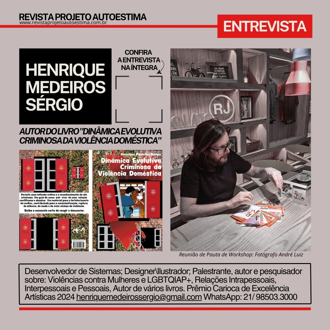 Confira na íntegra entrevista com Henrique Medeiros Sérgio, autor do livro “Dinâmica Evolutiva Criminosa da Violência Doméstica”