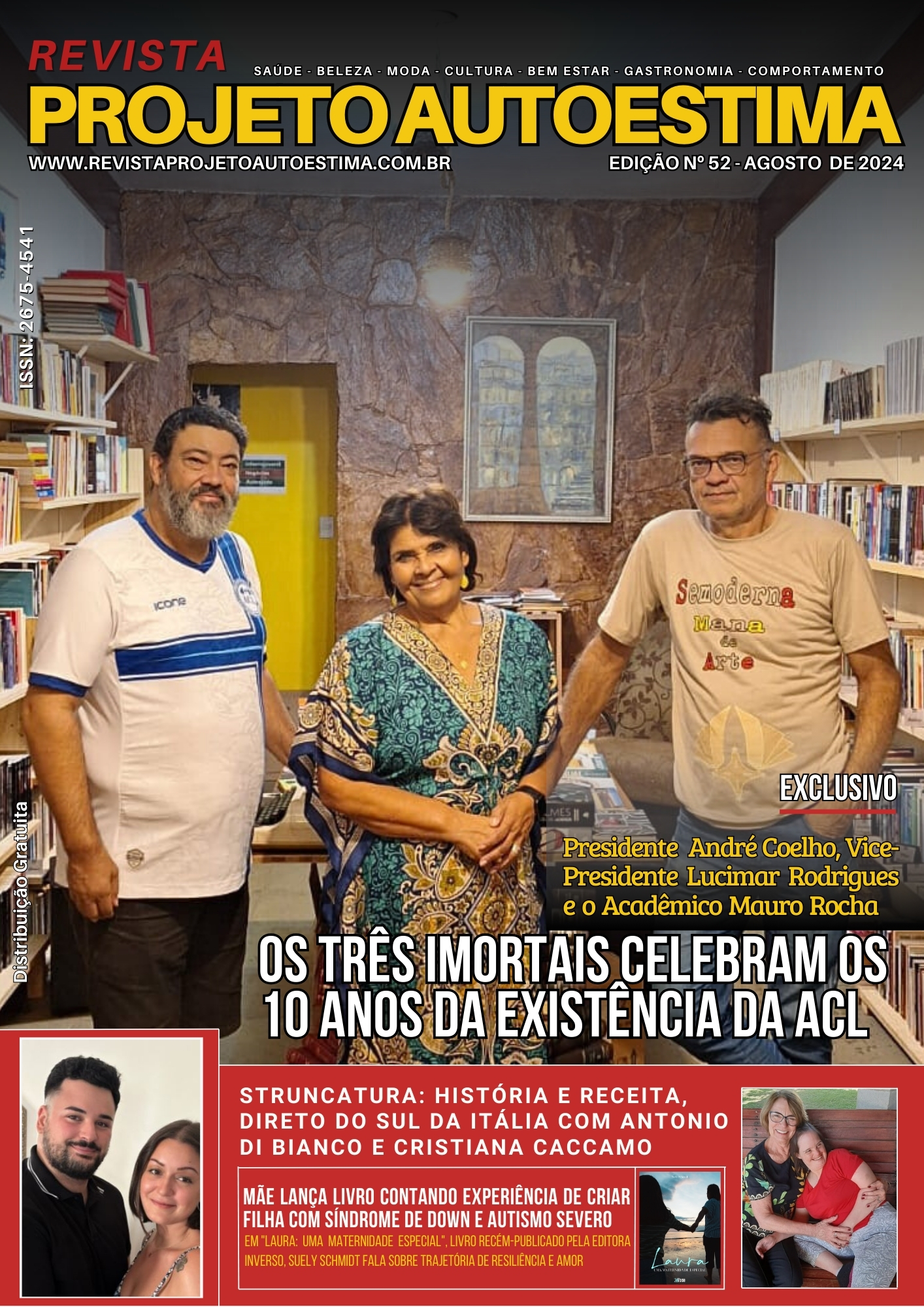 JÁ ESTÁ DISPONÍVEL A EDIÇÃO DE Nº 52 (AGOSTO/24) DA REVISTA PROJETO AUTOESTIMA. FAÇA O DOWNLOAD E TENHA UMA ÓTIMA LEITURA!