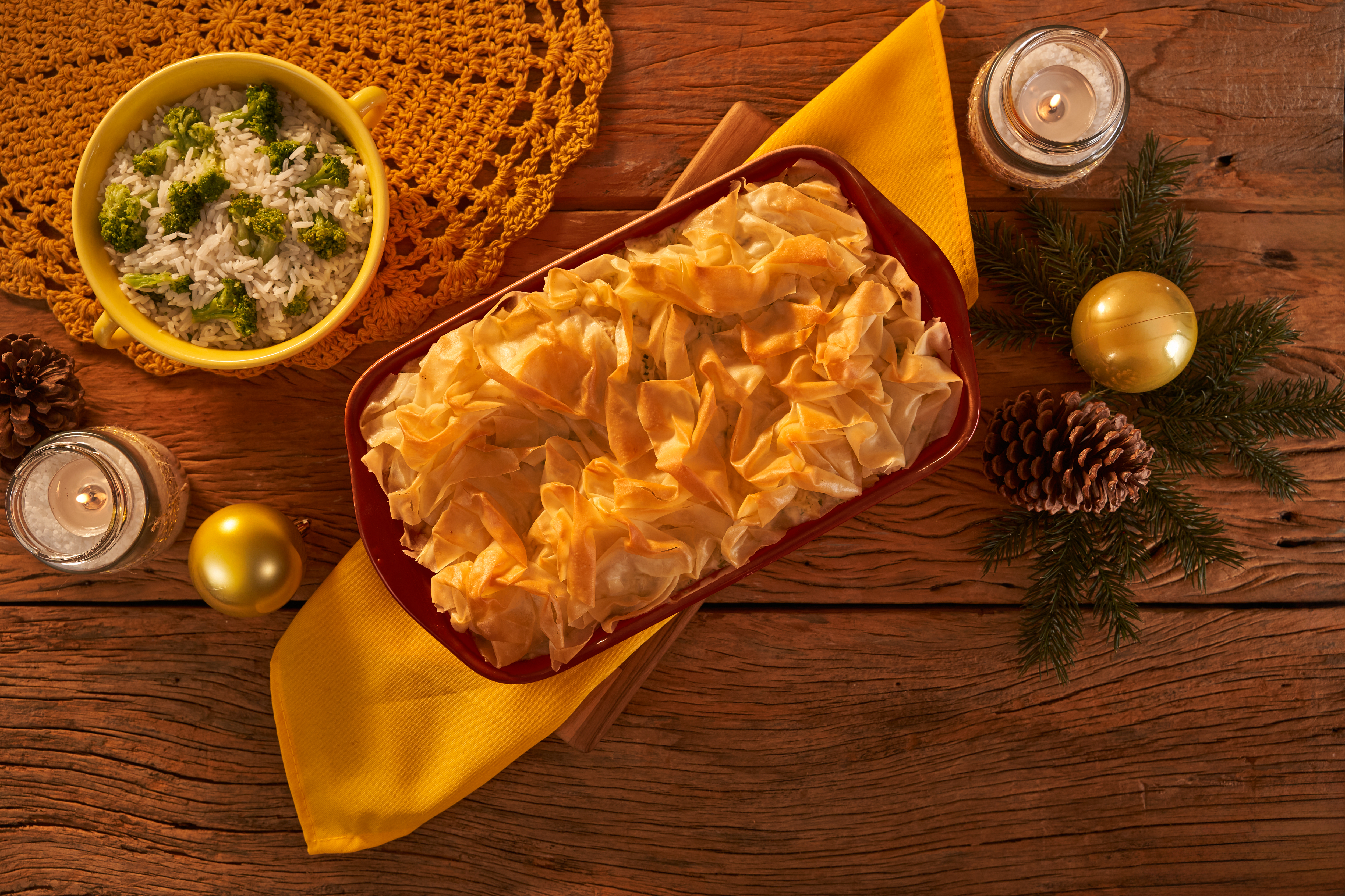 Receita de Bacalhau Crocante com Arroz de Brócolis