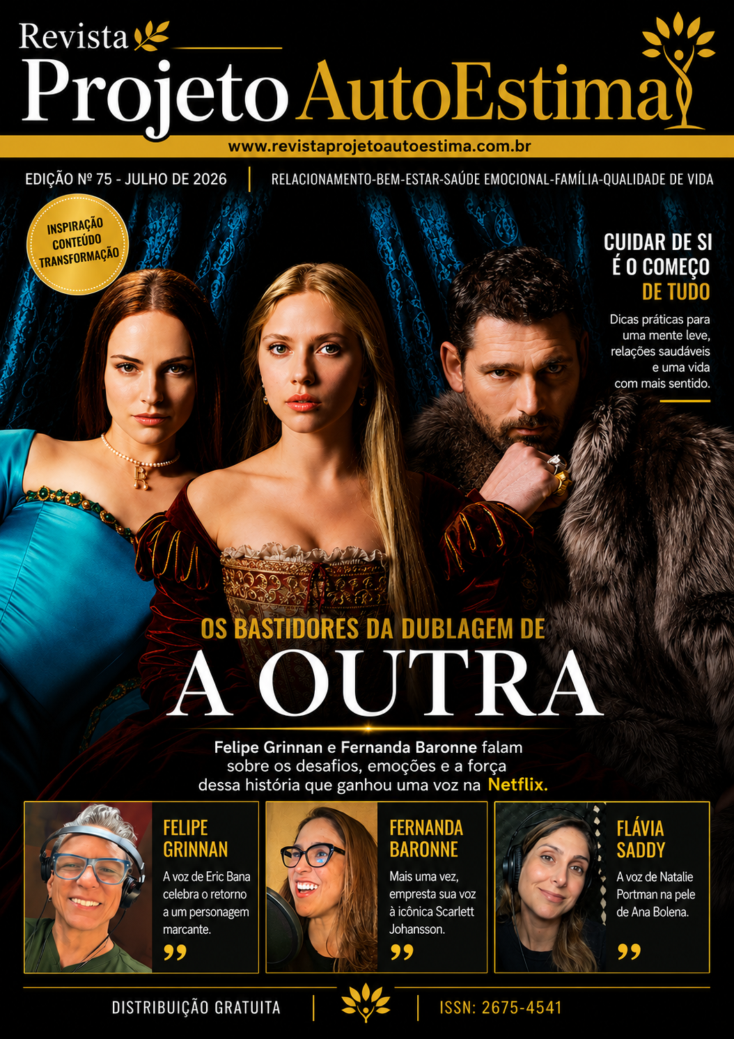 Já Está Disponível A Nova Edição De Nº 75 (Julho/26) Da Revista Projeto AutoEstima. Faça O Download E Boa Leitura